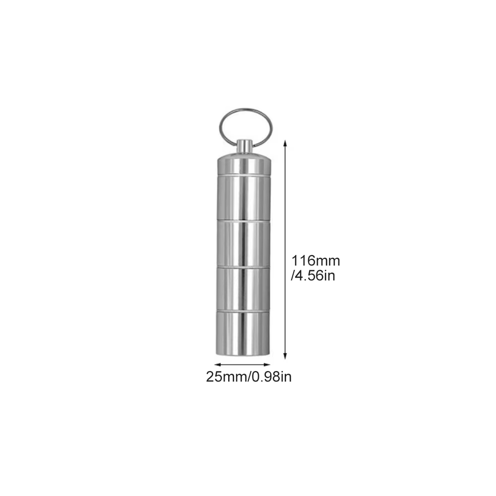 Adjustable Pill Boxes Keychain