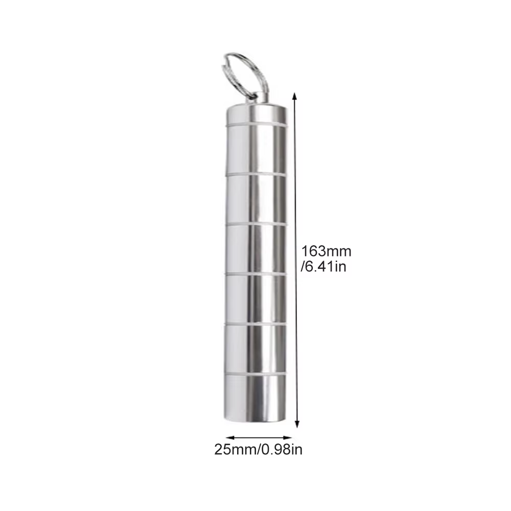 Adjustable Pill Boxes Keychain