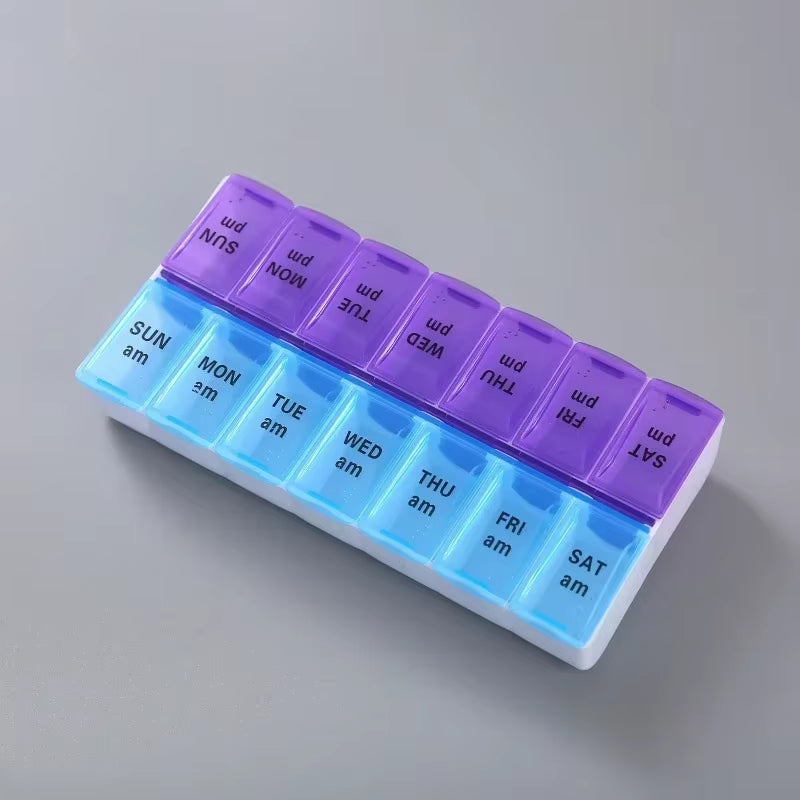 14 Grids 7 Days Weekly Pill Case