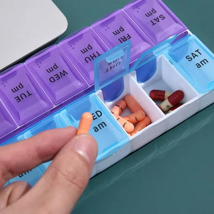 14 Grids 7 Days Weekly Pill Case