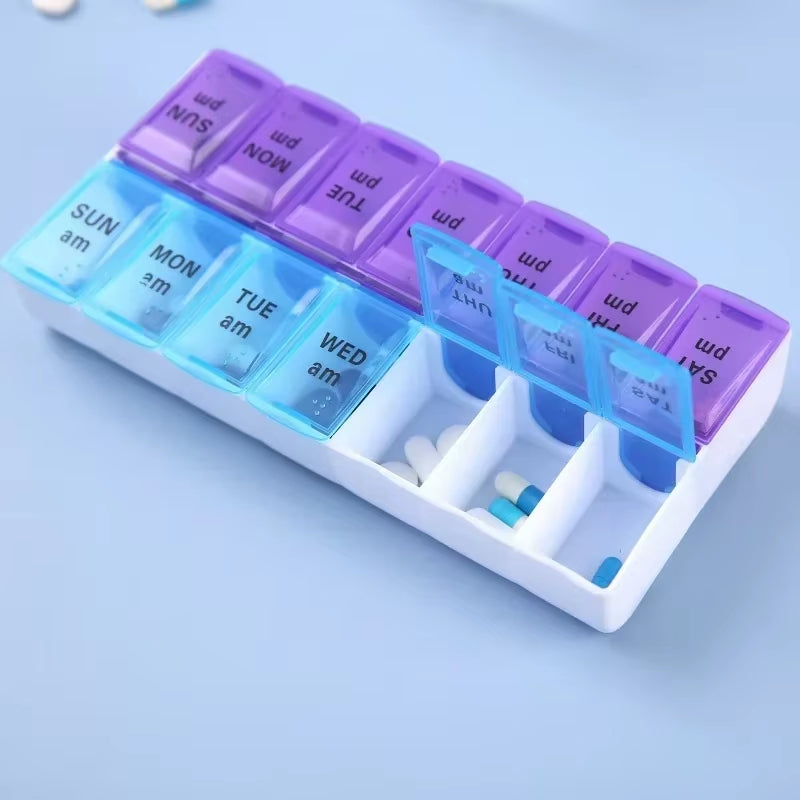 14 Grids 7 Days Weekly Pill Case